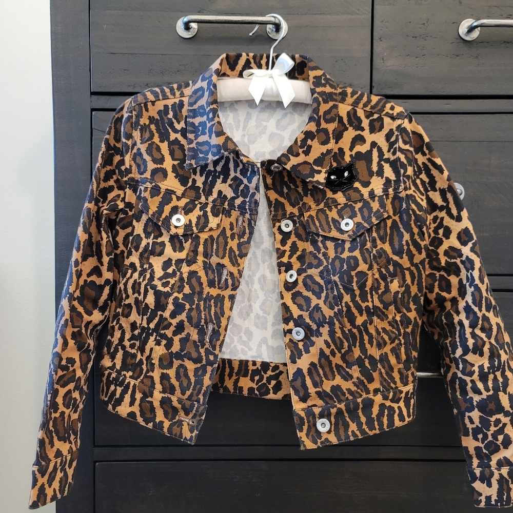 Miu Miu Denim Jacket Leopard Print - image 4